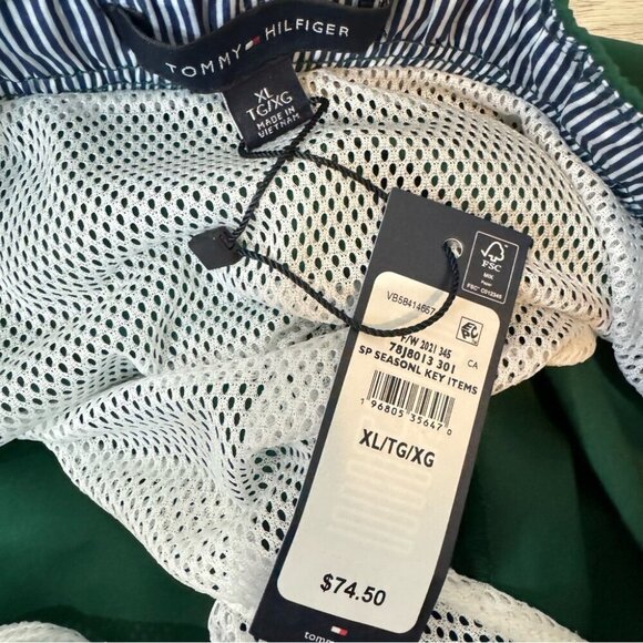 Tommy Hilfiger NWT Green Swim Trunks 5in inseam Size XL - Picture 10 of 12